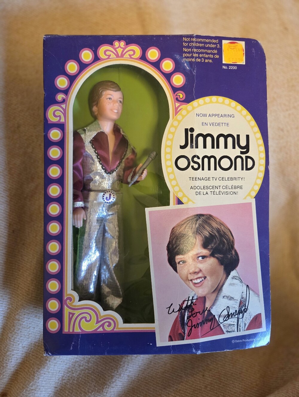 Jimmy Osmond Doll. 1978. NIB.